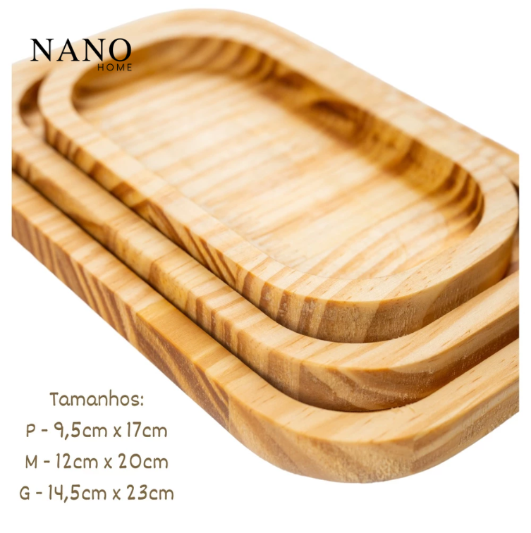 Kit 3 Petisqueiras de Bambu - Nano Home