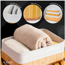 Kit 3 Cestos Organizadores de Bambu com Forro