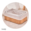 Kit 3 Cestos Organizadores de Bambu com Forro