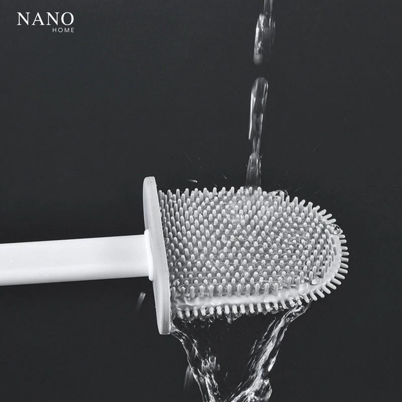 Kit 2 Escovas Sanitárias de Silicone – Limpeza Fácil e Moderna para Banheiro