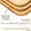 Kit Petisqueira de Madeira Luxo