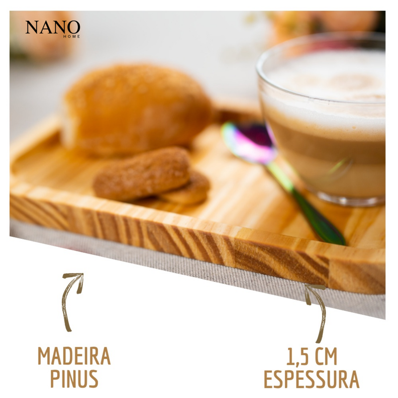 Kit Petisqueira de Madeira Luxo