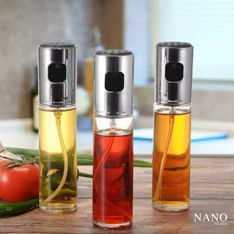 Kit 3 Sprays Borrifador de Vidro – Azeite, Vinagre e Essenciais de Cozinha
