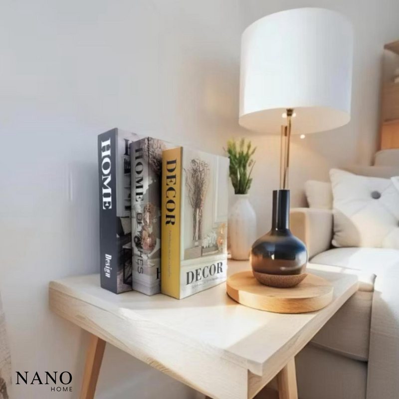 Kit 3 Livros Decorativos Falsos – Porta-Objetos Discreto e Sofisticado