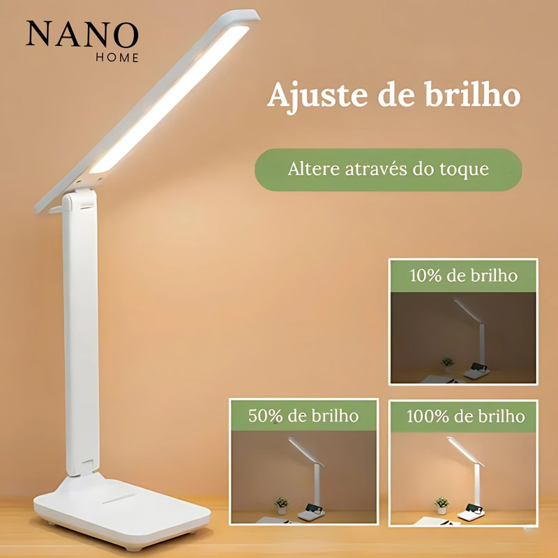 Luminária Recarregável 16 LEDs – Leitura Confortável Sem Cansar os Olhos