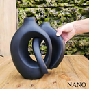 Dupla de Vasos Decorativos Mônaco em Cerâmica Artística