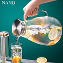 Jarra de Vidro Borossilicato 2,2L com Tampa de Inox