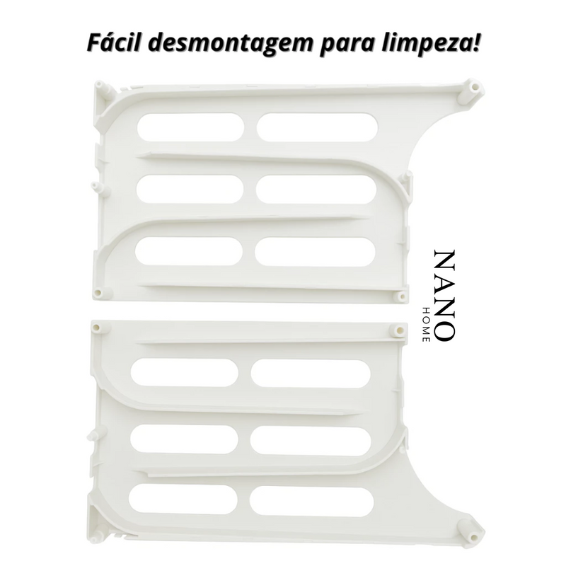 Porta Ovos Organizador de Geladeira – 4 Andares com Bandeja Deslizante