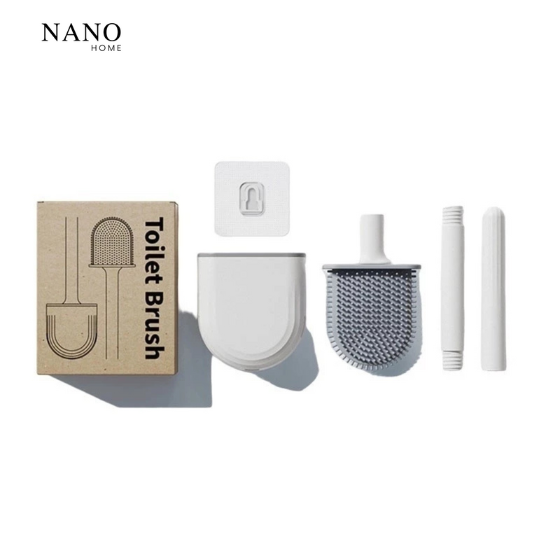 Kit 2 Escovas Sanitárias de Silicone – Limpeza Fácil e Moderna para Banheiro