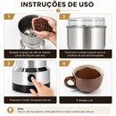 Moedor Elétrico em Inox Aroma Prime - Moa café, grãos e sementes em segundos