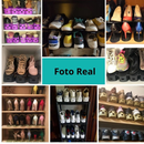 Kit 10 Organizadores de Sapatos Tênis com regulagem de altura Preto