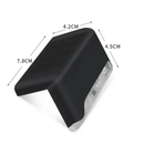 Kit 4 Balizador de Escada Energia Solar Luminaria LED Sobrepor Externo Preto