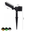 Kit 1-4 Luminária Espeto Jardim Solar LED 10W Refletor Solar | Luz de Gramado | À Prova D'àgua Avançada
