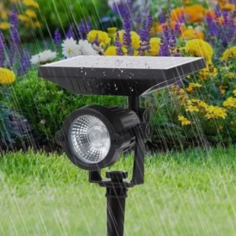 Kit 1-4 Luminária Espeto Jardim Solar LED 10W Refletor Solar | Luz de Gramado | À Prova D'àgua Avançada