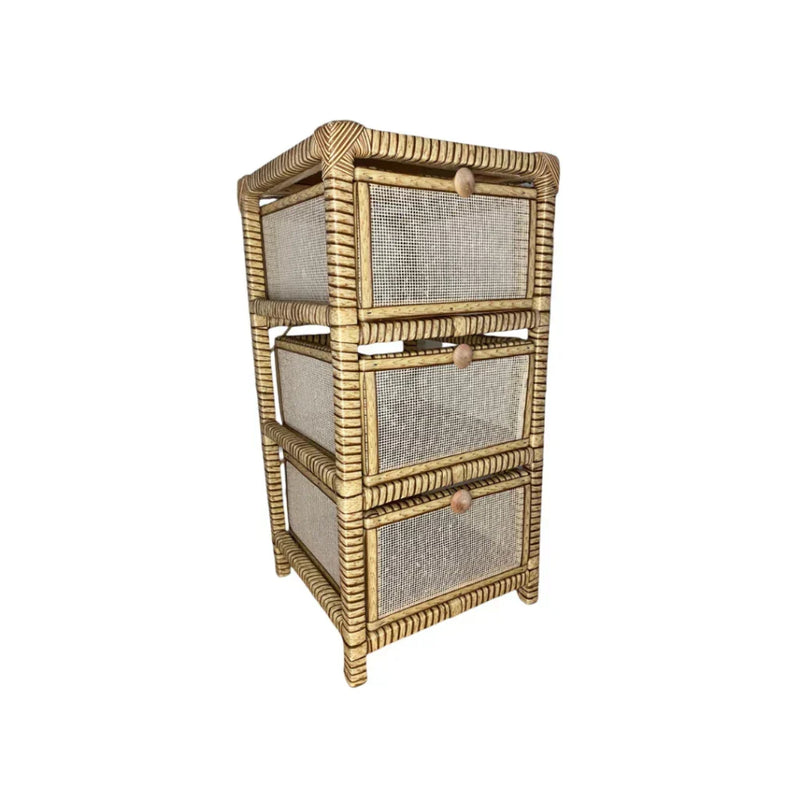 Gaveteiro Organizador Fibra Sintética Tela 3 Gavetas