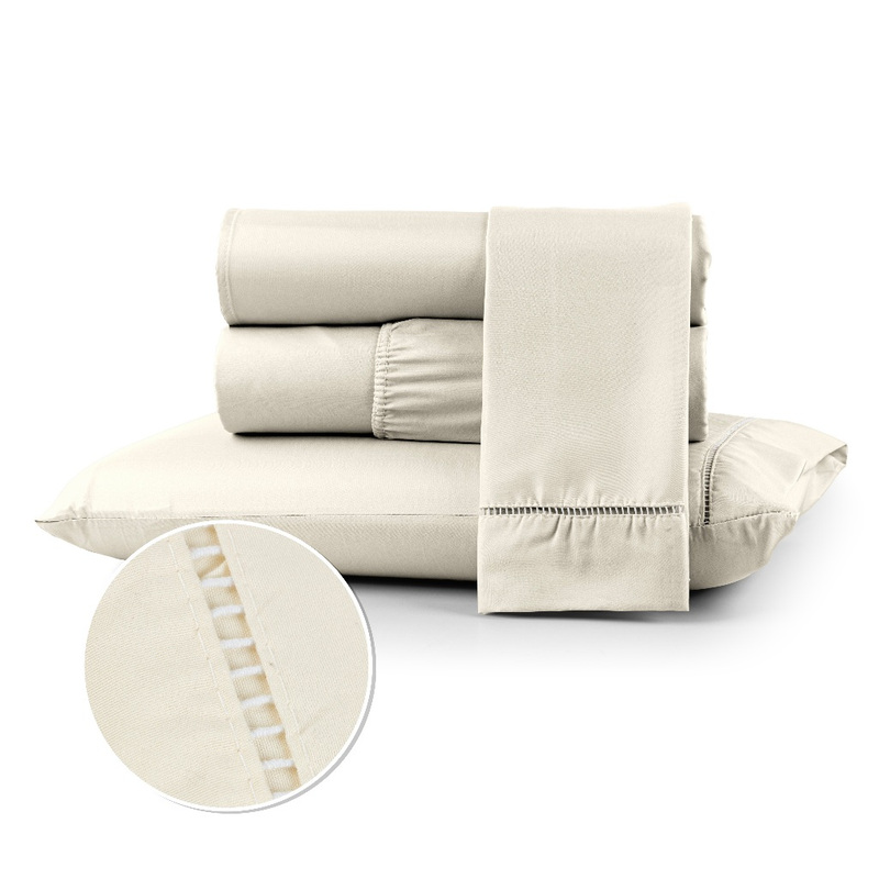 Jogo de Lençol com Ponto Palito – 400 Fios Micropercal