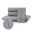 Kit Jogo Lençol Cama Box Casal Queen 400 fios Micropercal 03 Peças Ponto Palito