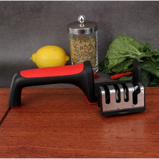 Kit Ate 3 Amoladores de Facas Tesouras Profissional base emborrachada