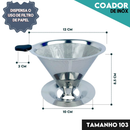Filtro Coador Inox Reutilizável - 103 Premium | Dispensa Papel | Café Mais Forte e Sustentável - BC