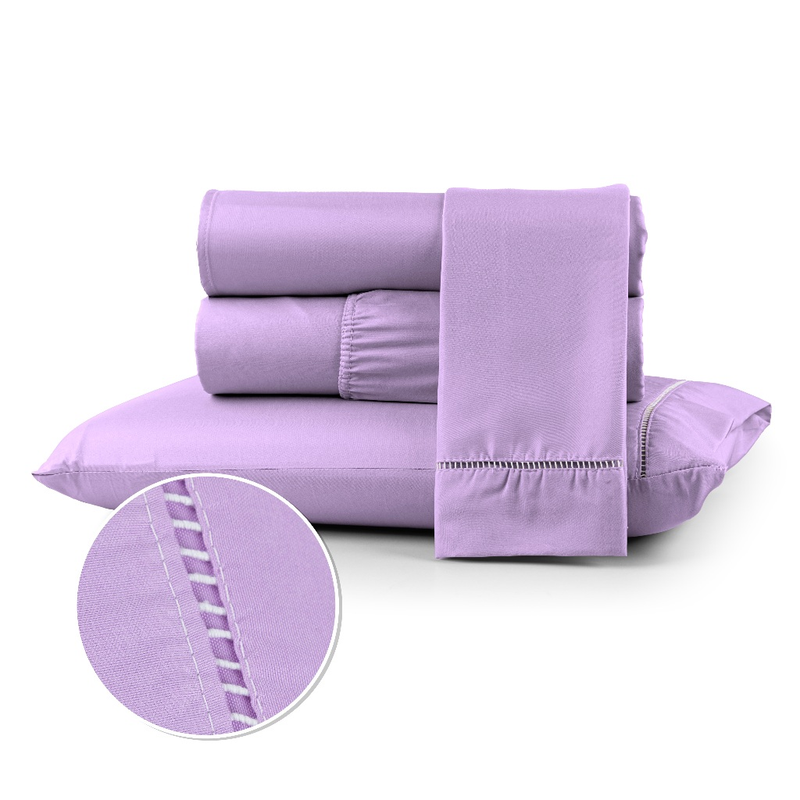 Jogo de Lençol com Ponto Palito – 400 Fios Micropercal