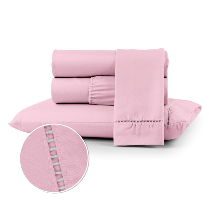 Jogo de Lençol com Ponto Palito – 400 Fios Micropercal