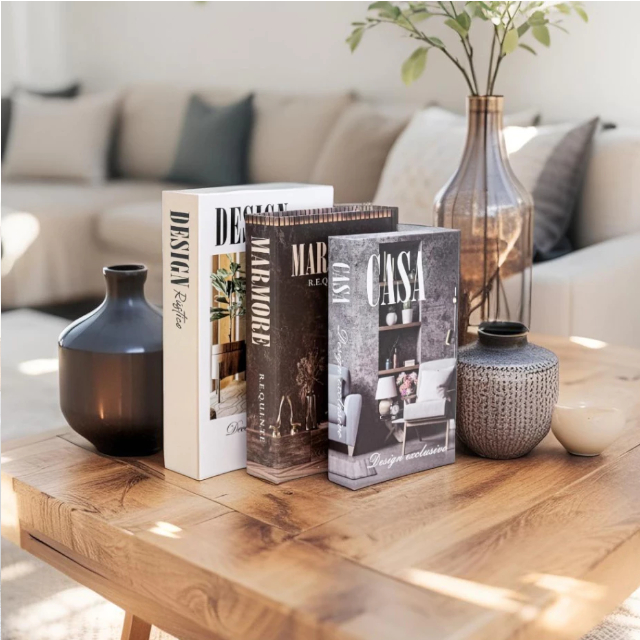 Kit com 3 Caixas Decorativas e Porta-Objetos