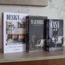 Kit Livro Falso 3 Caixas Fake Porta Objetos Decorativo Decoração Sala Quarto