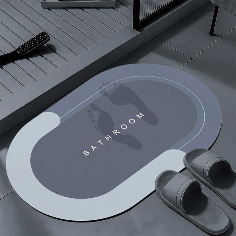 Kit Tapete Antiderrapante para Banheiro de Secagem Rápida e Super Absorvente - Para Banheiro E Porta De Entrada