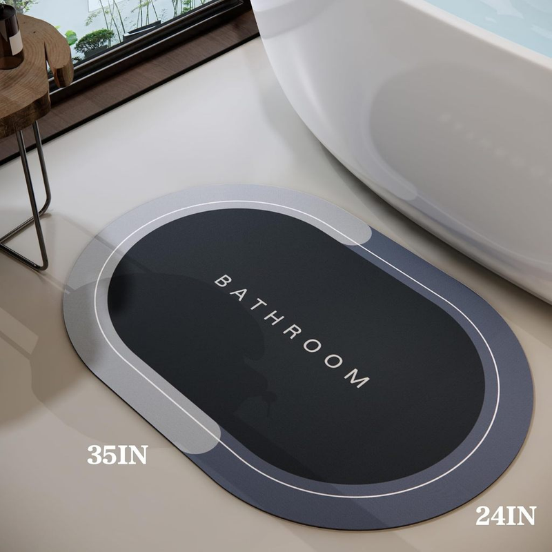 Kit Tapete Antiderrapante para Banheiro de Secagem Rápida e Super Absorvente - Para Banheiro E Porta De Entrada