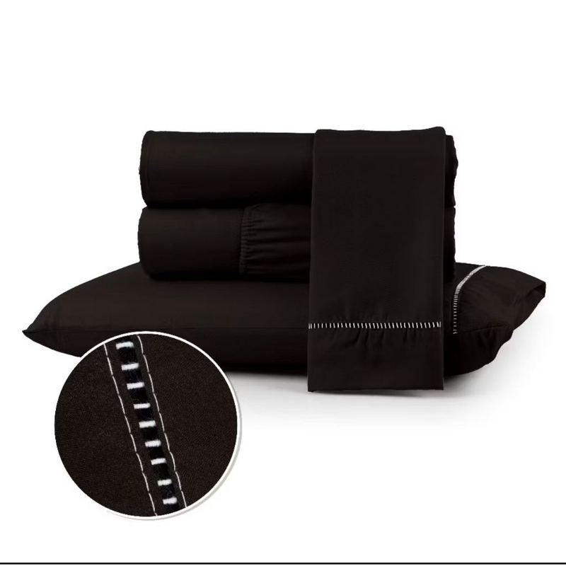 Jogo de Lençol com Ponto Palito – 400 Fios Micropercal