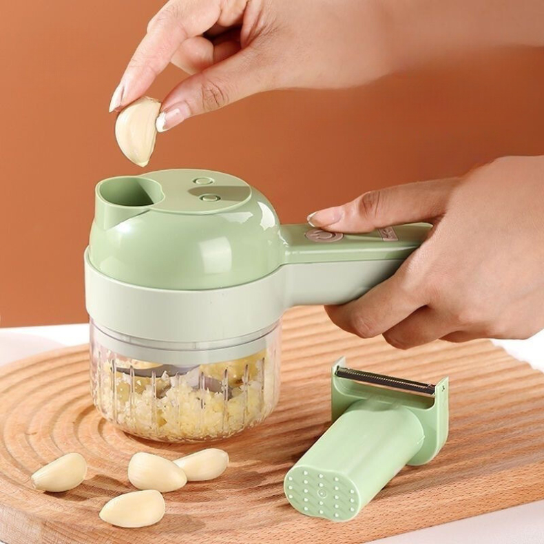 Mini Processador 3 em 1 Portátil Elétrico para Triturar e Picar Alimentos