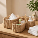 Conjunto de 3 Cestos em Bambu e Rattan