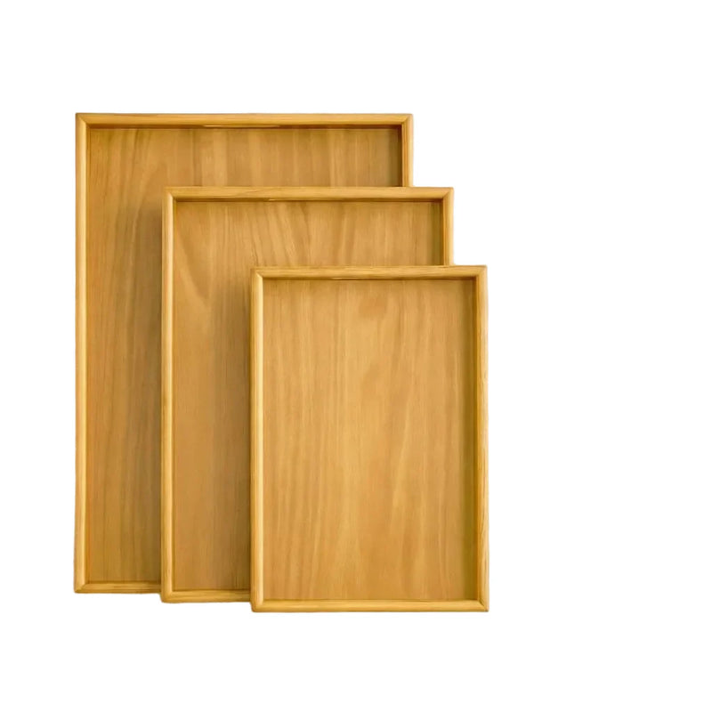 Kit 3 Bandejas de Bambu Premium