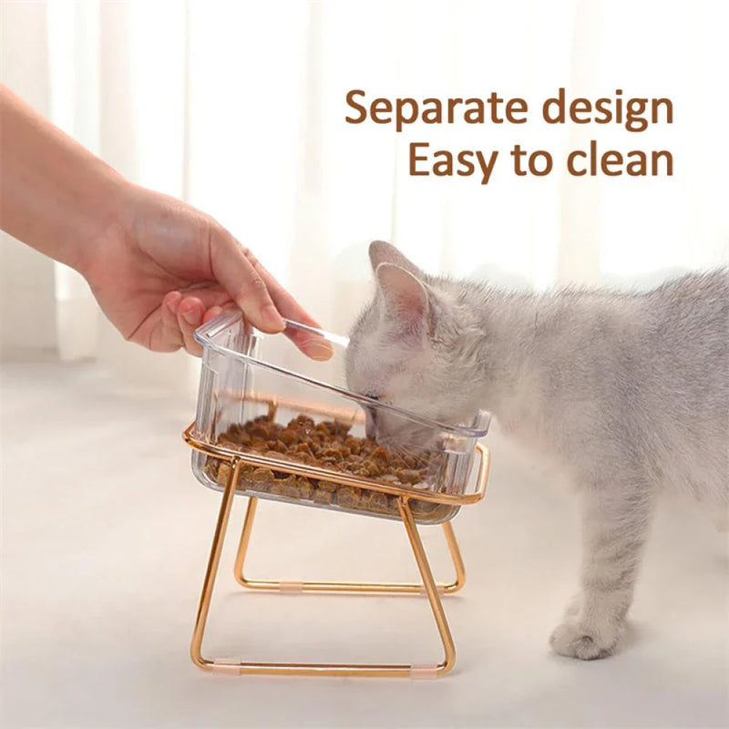 Tigela Antiderrapante Para Animais De Estimação Com Suporte Gatos Comedouro Cães