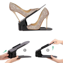 Kit 10 Organizadores de Sapatos Tênis com regulagem de altura Preto