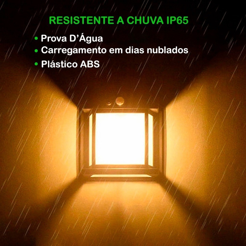 Luminaria Solar Com Movimento Sensor Luz De Parede Lâmpada LED, Luz Solar Impermeável, Energia Solar